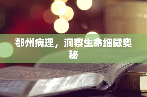 鄂州病理，洞察生命细微奥秘