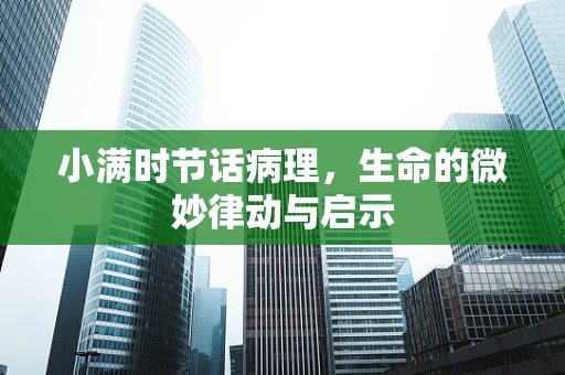 小满时节话病理，生命的微妙律动与启示