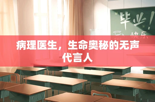 病理医生，生命奥秘的无声代言人