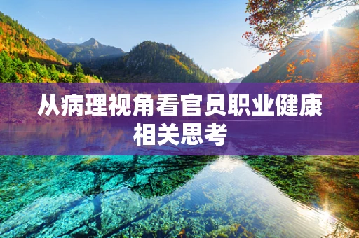 从病理视角看官员职业健康相关思考